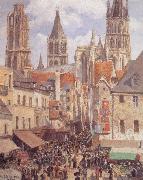 Camille Pissarro Rue de L-Epicerie,Rouen Sweden oil painting artist